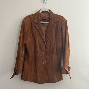 Vintage American Flirt Leather Patchwork Jacket Coat 70s Hippie Funky 90s suede